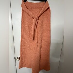 Free People Textured Knit Skirt in Orange